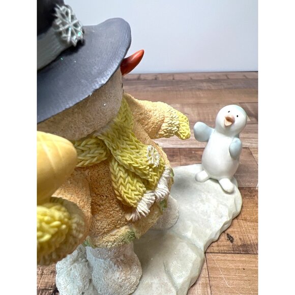 Russ Ice Sculptures Catch The Spirit Snowman Collectible Figurine Winter Decor - Picture 4 of 7